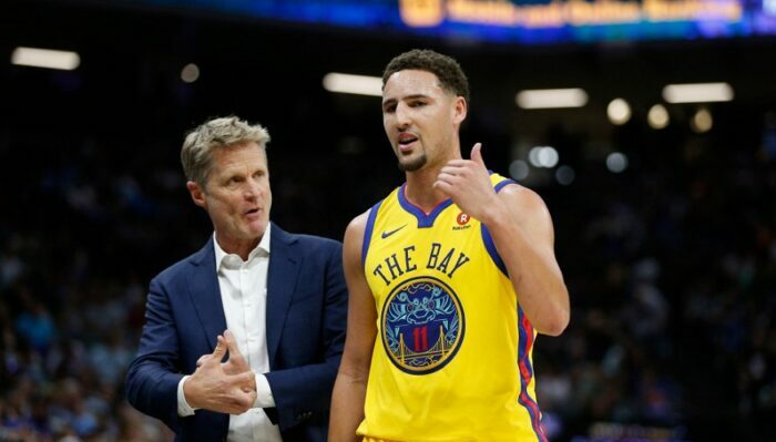 warriors steve kerr klay thompson