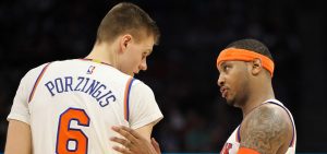 NBA – Carmelo Anthony heureux d&rsquo;avoir aidé Kristaps Porzingis