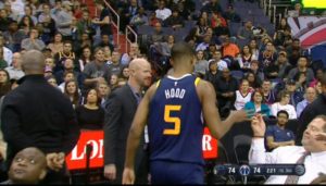 NBA – 35.000 dollars d&rsquo;amende pour Rodney Hood après son geste sur un fan