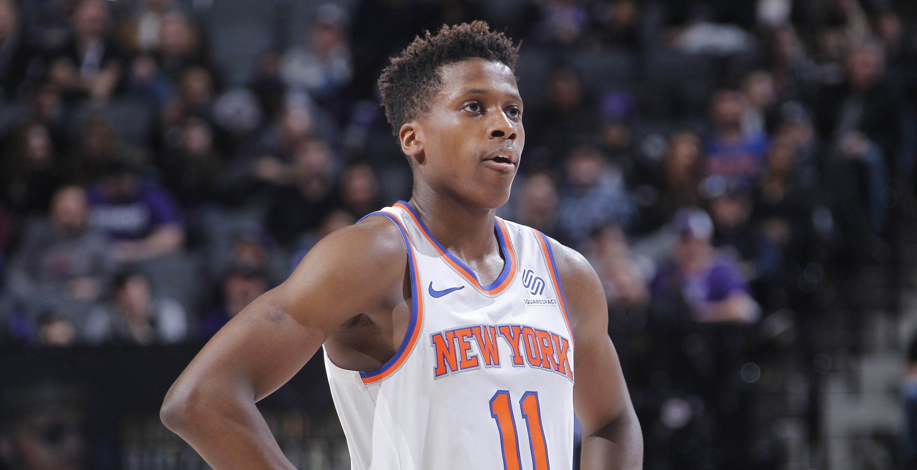 Frank Ntilikina sous le maillot des Knicks