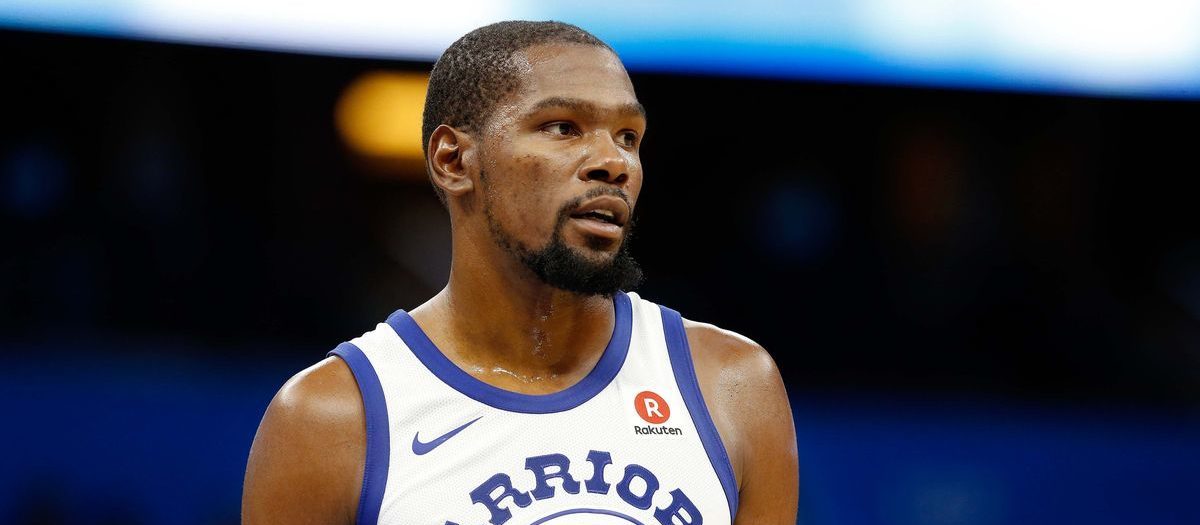 Kevin Durant sous le maillot des Warriors