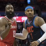 NBA – James Harden sur une possible arrivée de Melo : « Ce serait une bonne acquisition pour nous »