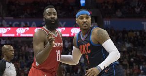 NBA – James Harden sur une possible arrivée de Melo : « Ce serait une bonne acquisition pour nous »