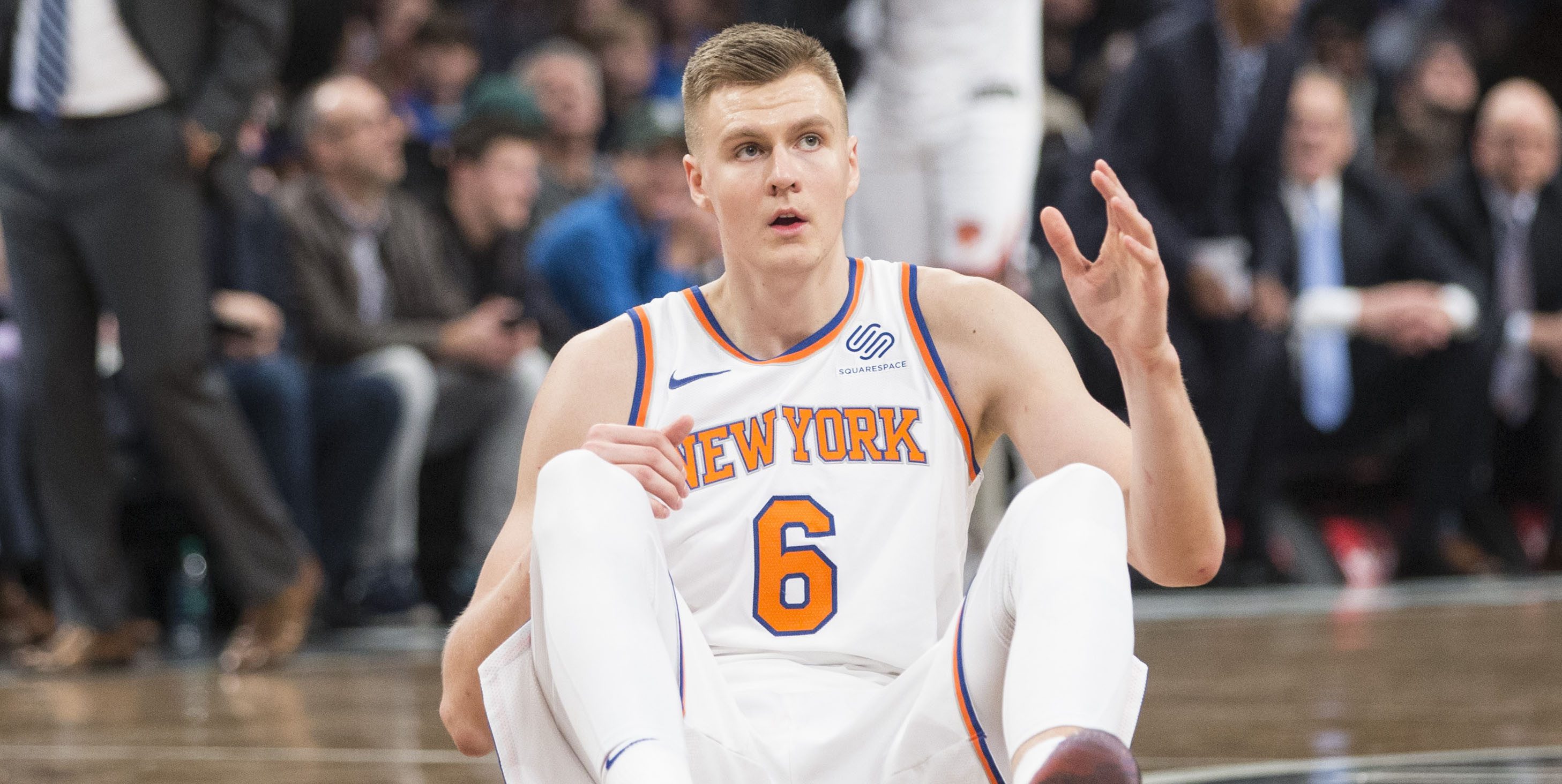 Kristaps Porzingis sous le maillot des Knicks