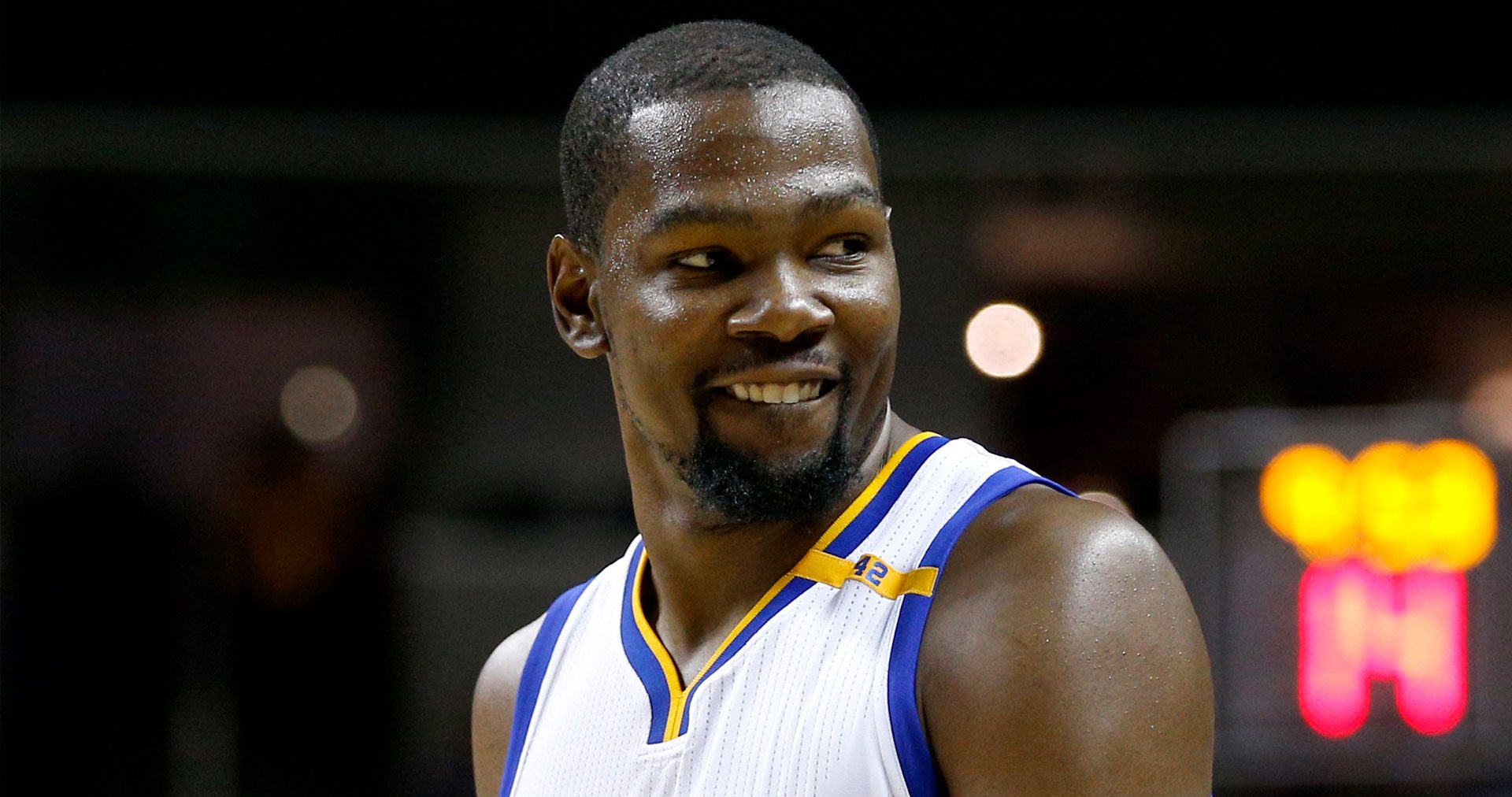 Kevin Durant sous le maillot des Warriors