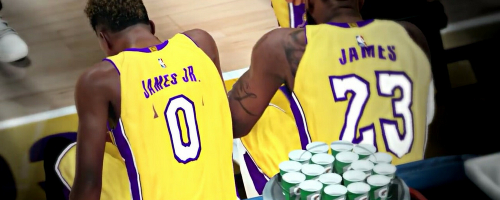 NBA 2K - Un fan crée le fils de LeBron aux Lakers avec son père