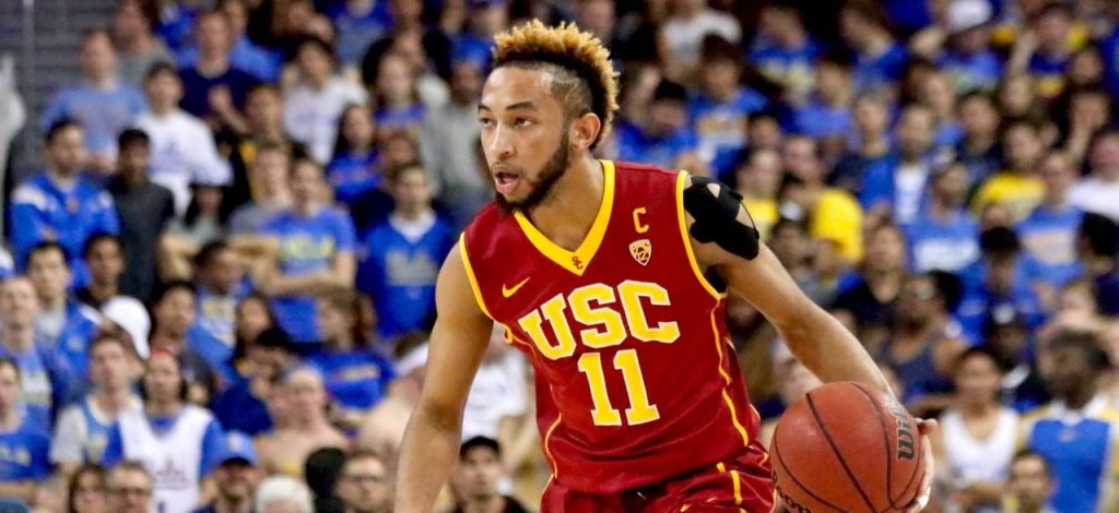 Jordan McLaughlin sous le maillot de USC (NCAA).