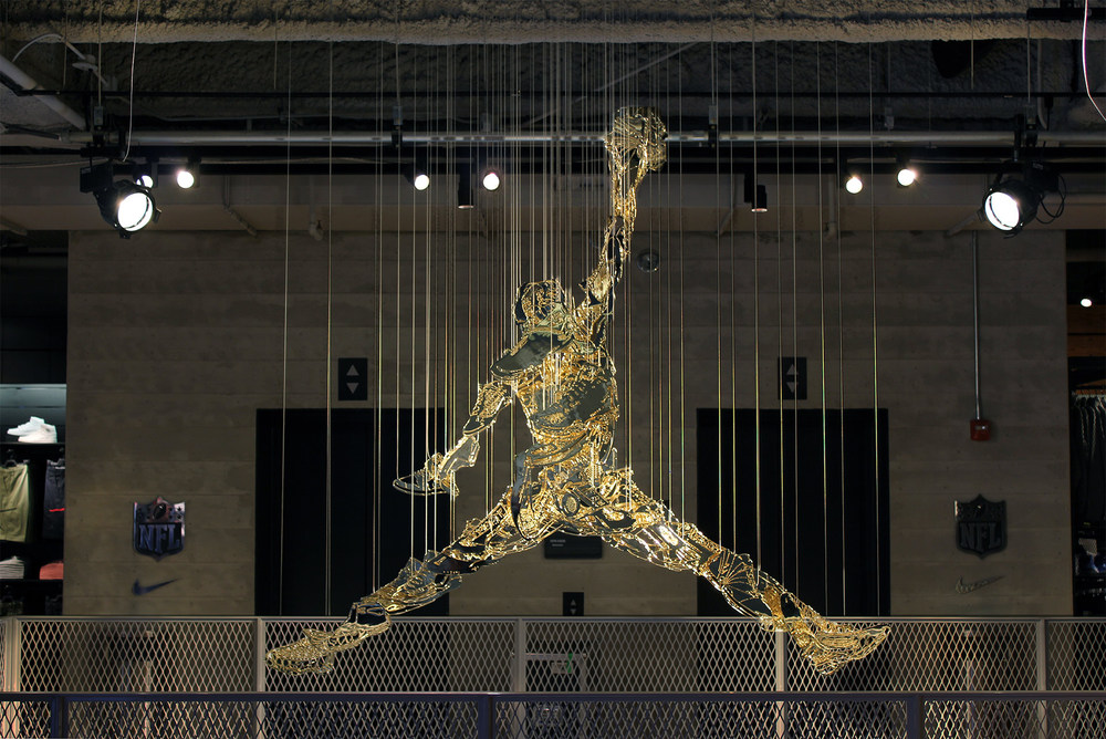 L'une des œuvres de Michael Murphy, montrant le fameux jumpman de Michael Jordan