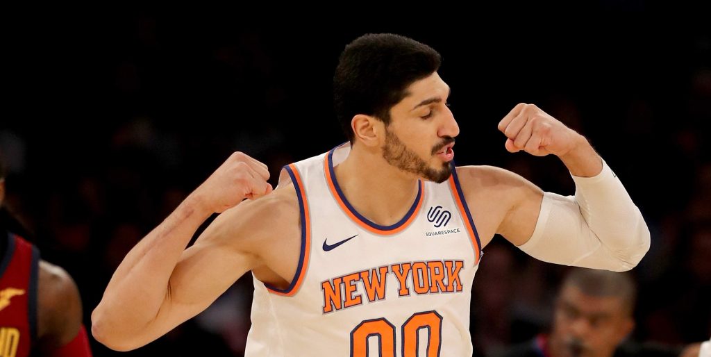 Enes Kanter sous le maillot des Knicks.