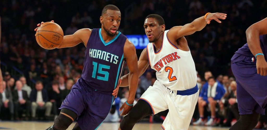 Kemba Walker sous le maillot des Hornets contre les Knicks