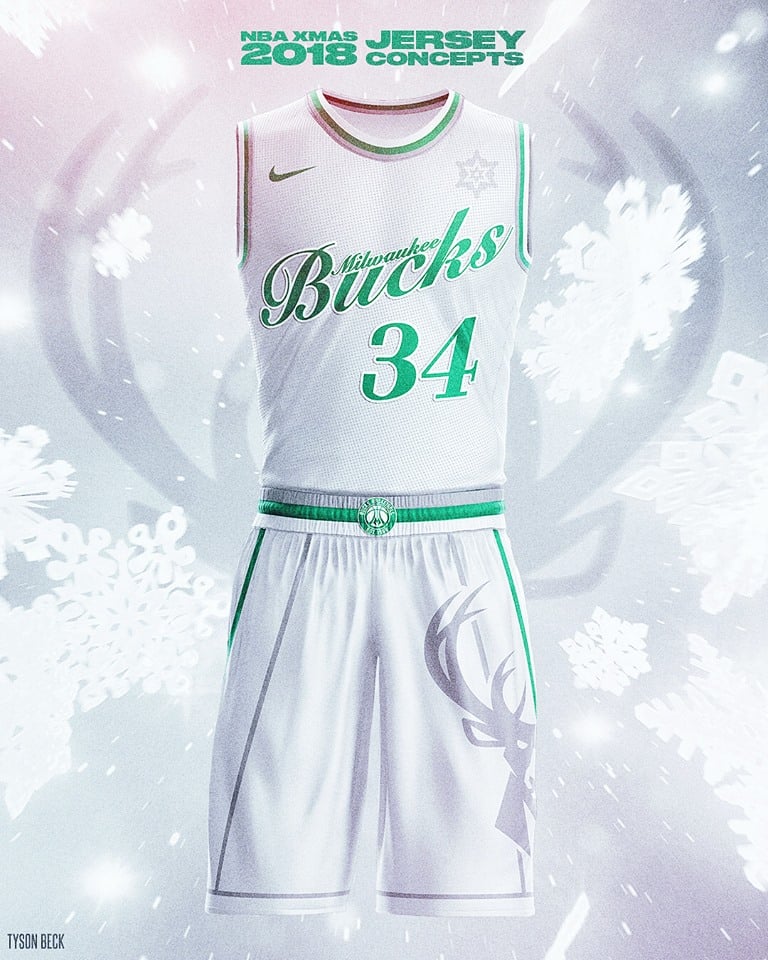 Maillot des Bucks pour le Christmas game 2018.