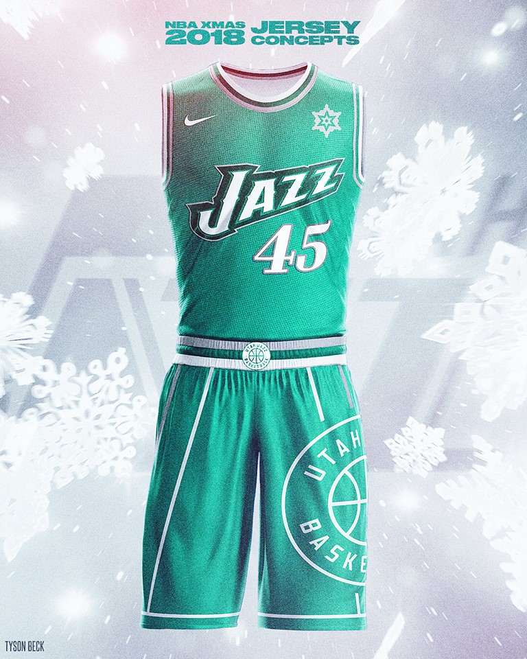 Maillot du Jazz pour le Christmas game 2018.