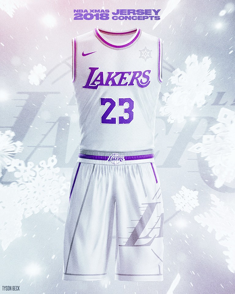 Maillot des Lakers pour le Christmas game 2018.
