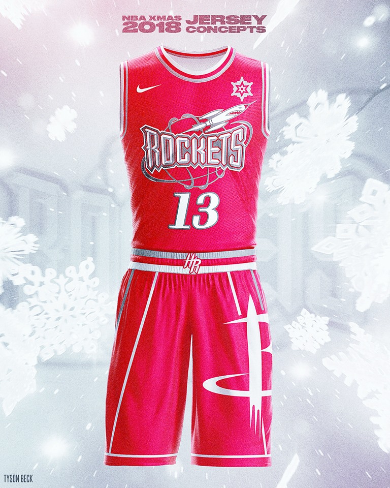 Maillot des Rockets pour le Christmas game 2018.