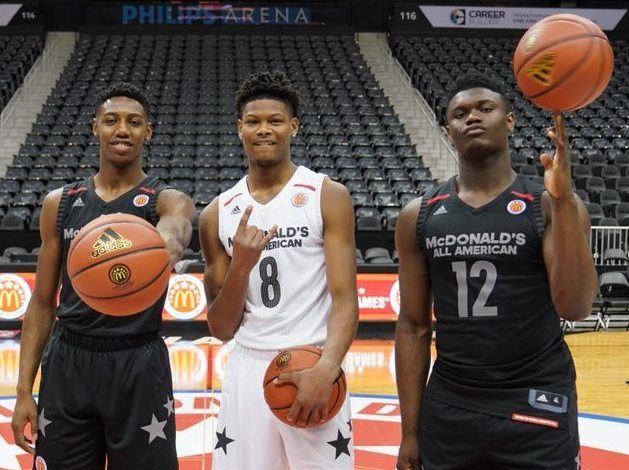 Les trois prospects de Duke lors du Mc Donalds All-American game