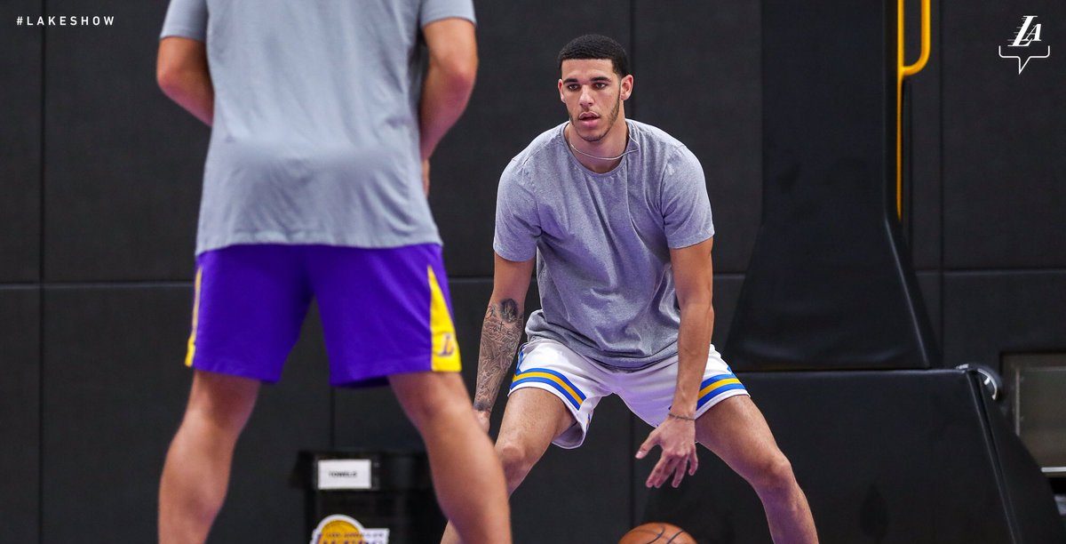 Lonzo Ball en entraînement avec les Los Angeles Lakers