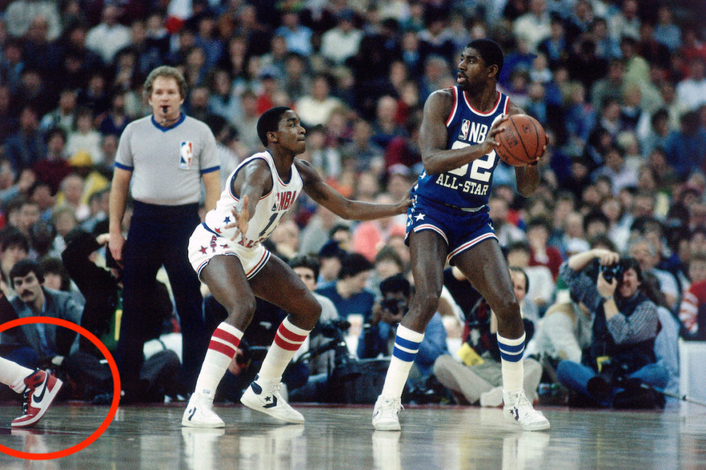 Magic Johnson and Isiah Thomas all star game 1985