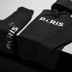 Un ensemble streetwear noir issu de la collection Jordan X PSG.