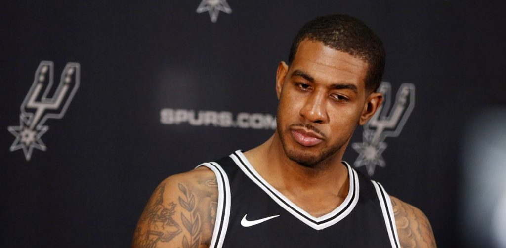 LaMarcus Aldridge sous le maillot des Spurs.