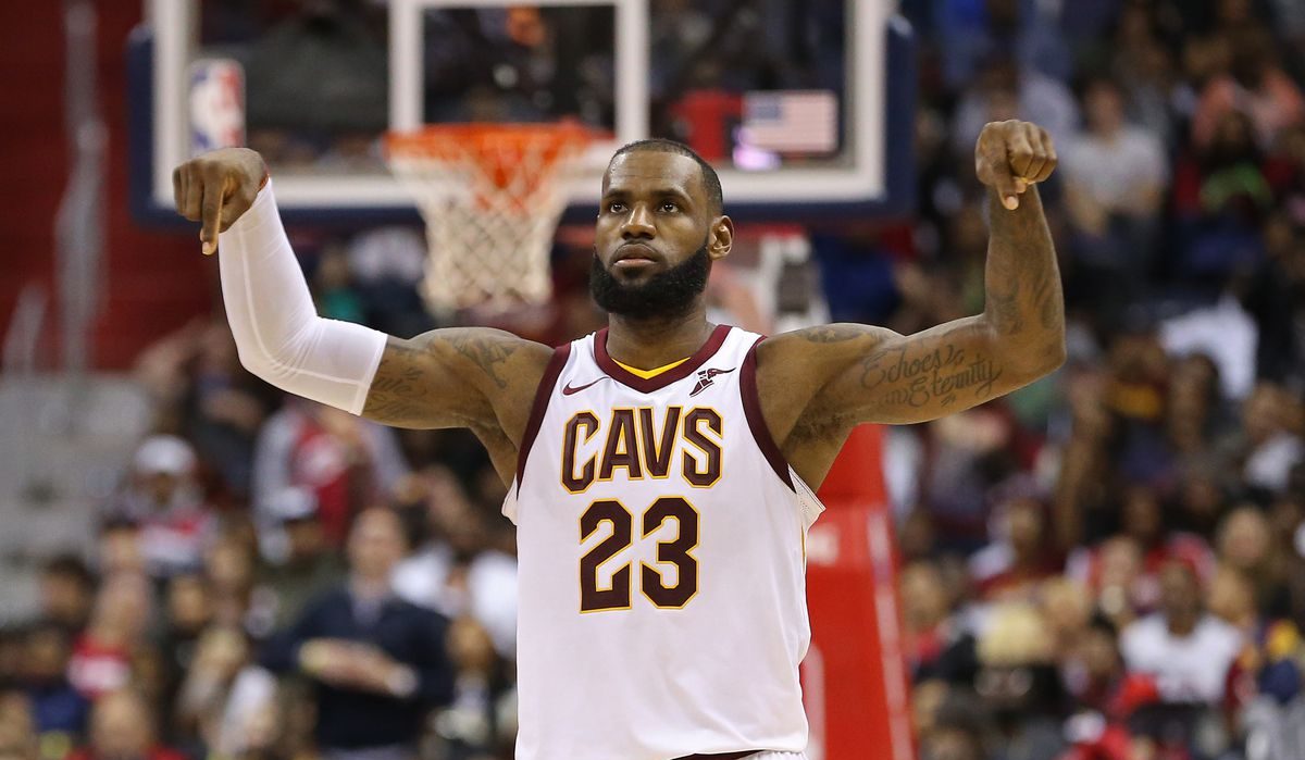 LeBron James sous le maillot des Cavaliers de Cleveland