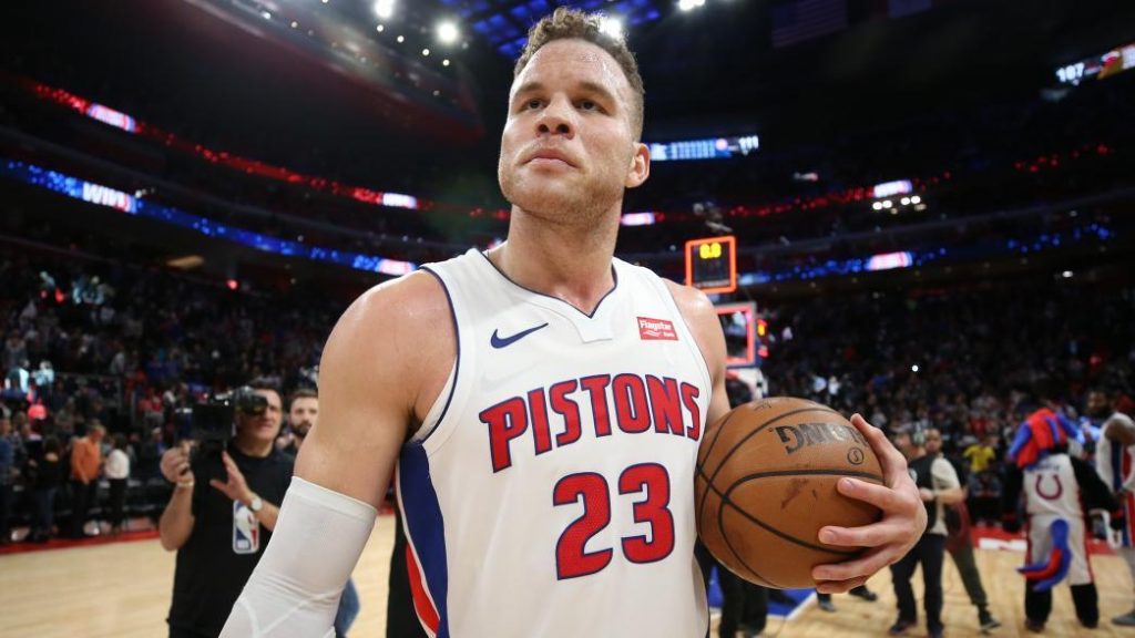 Blake Griffin sous le maillot des Pistons