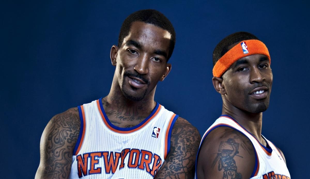 J.R. Smith et son frère Chris sous le maillot des Knicks de New York