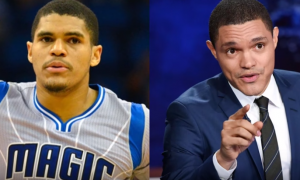 Tobias Harris et Trevor Noah