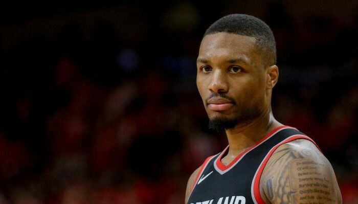 Damian Lillard sous le maillot des Blazers.