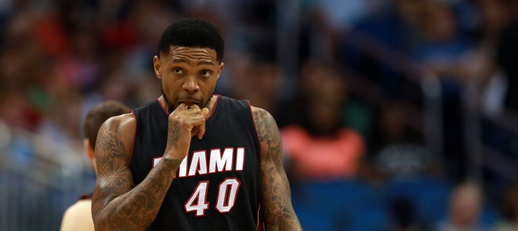 Udonis Haslem sous le maillot du Heat.