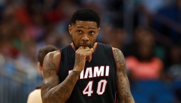 Udonis Haslem sous le maillot du Heat.