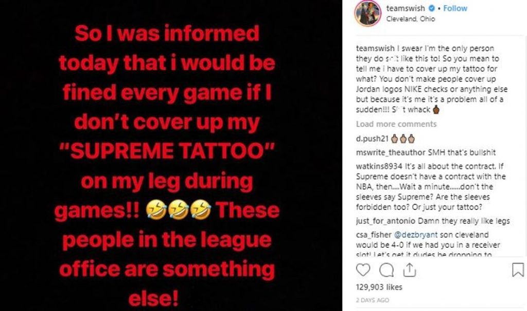 Le basketteur J.R. Smith s'énerve face à la NBA sur Instagram. 