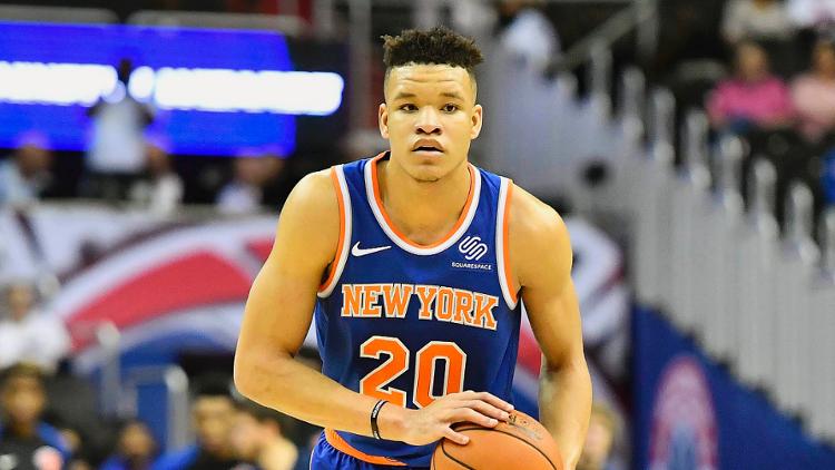 Kevin Knox durant la pré-saison des Knicks