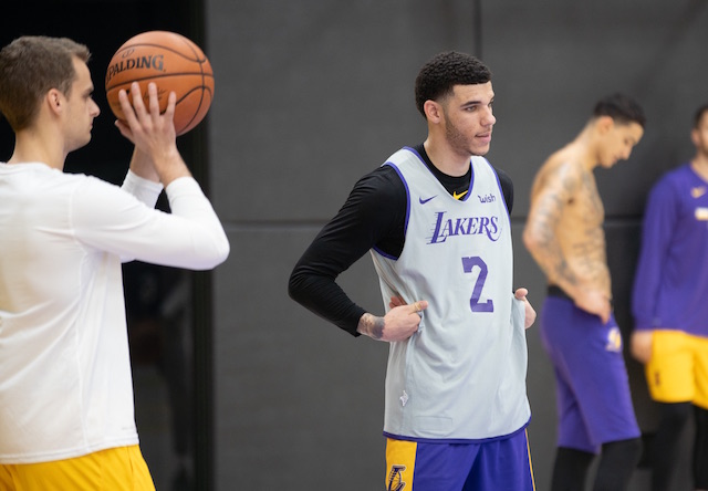 Lonzo Ball à l'entraînement des Lakers