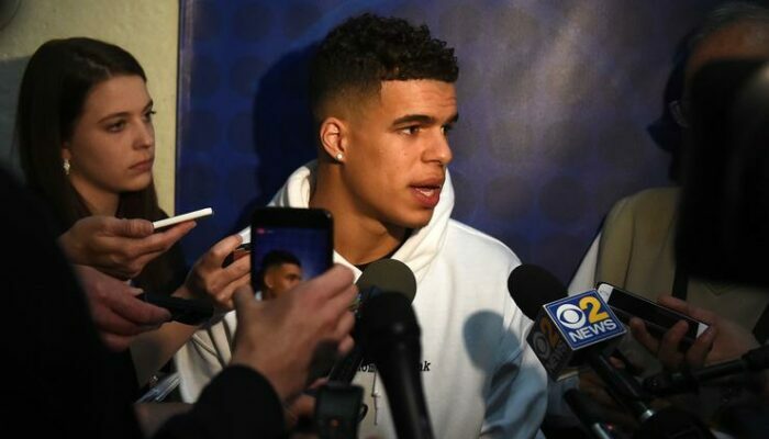 Michael Porter Jr répond aux questions des journalistes