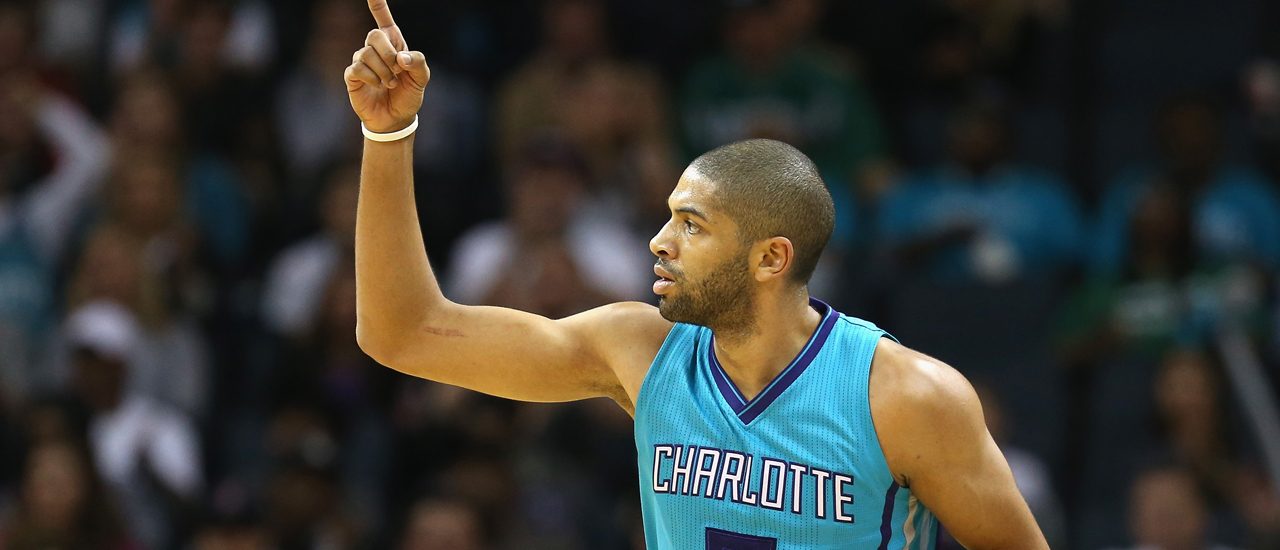 Nicolas Batum sous le maillot des Charlotte Hornets en NBA