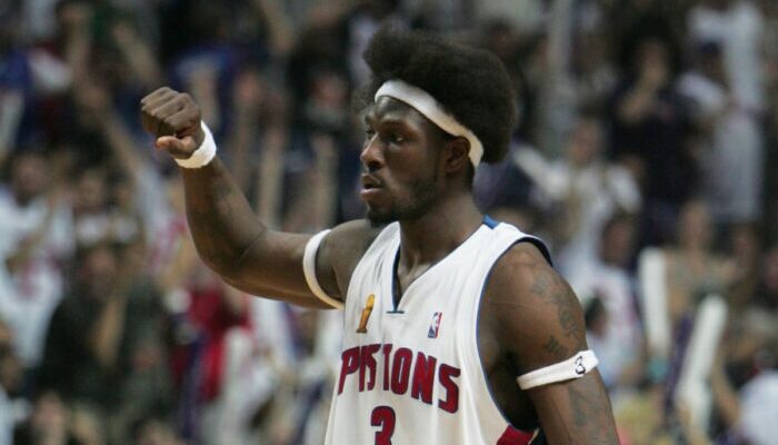 Ben Wallace sous le maillot des Pistons en NBA