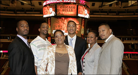 Derrick Rose et sa famille, trois frères