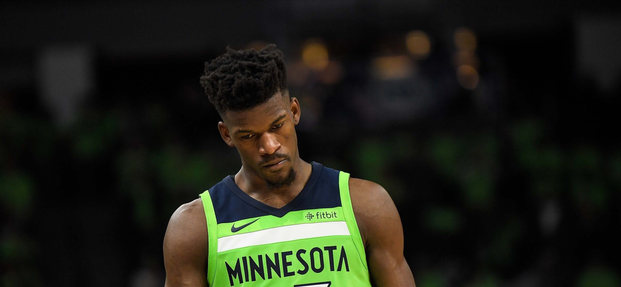 Jimmy Butler avec le maillot des Minnesota Timberwolves