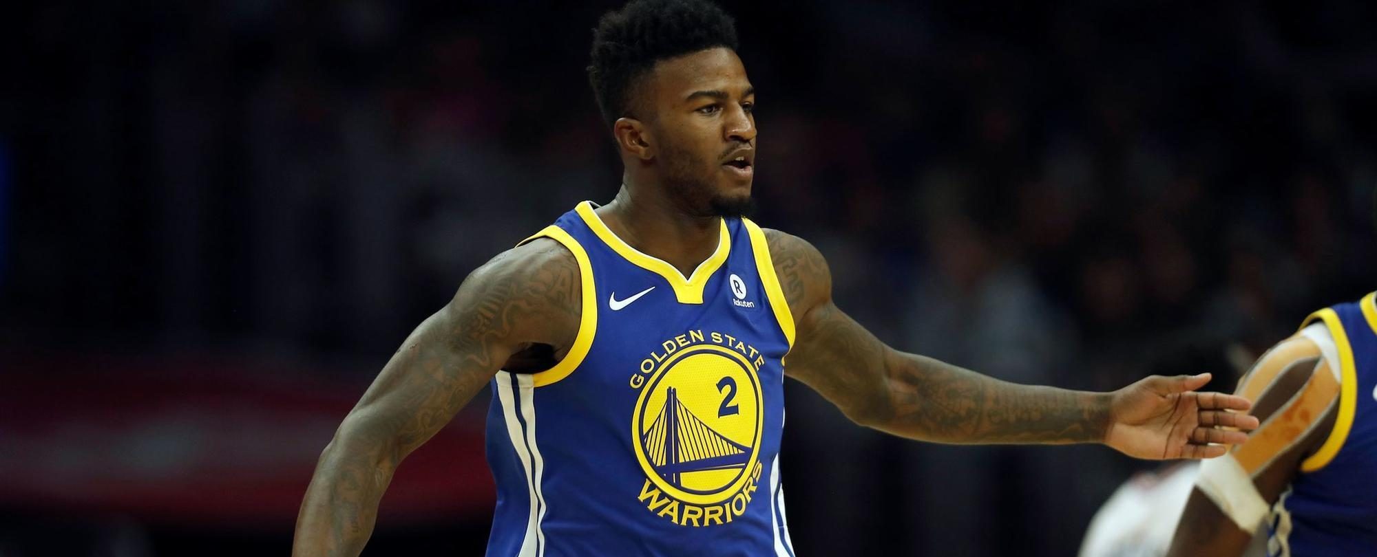 Jordan Bell sous le maillot des Warriors.