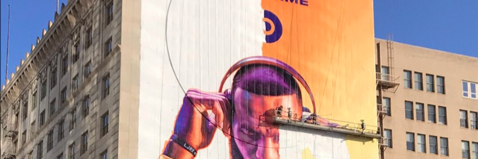 Une peinture de LeBron James dans Los Angeles