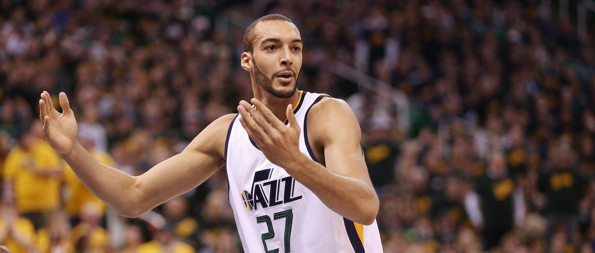 Rudy Gobert sous le maillot du Jazz en NBA