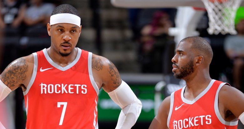 Carmelo Anthony et Chris Paul à Houston