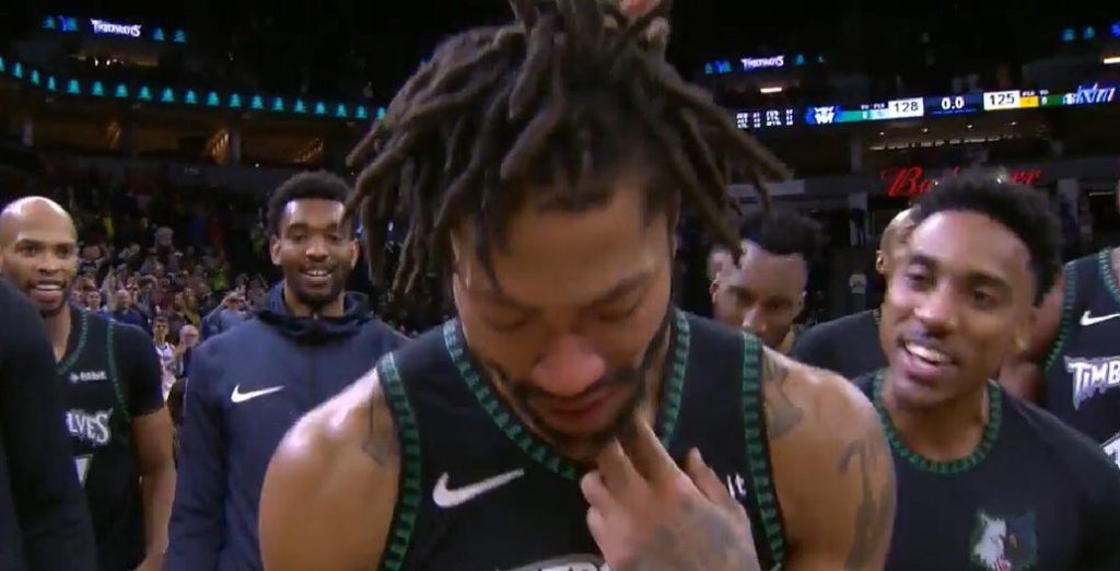 Derrick Rose pleure