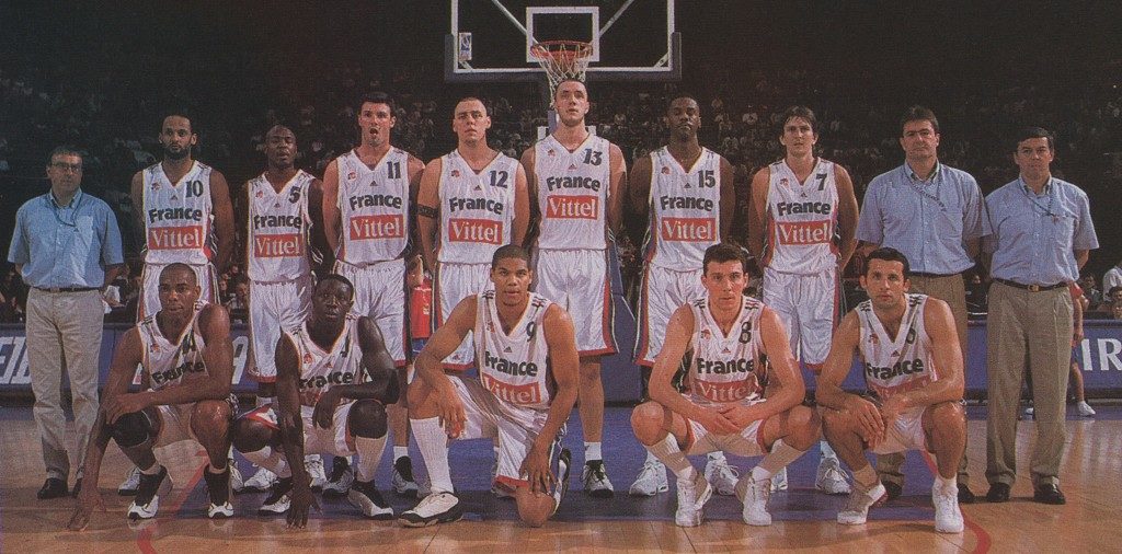 Tariq Abdul-Wahad avec l'équipe de France de basket