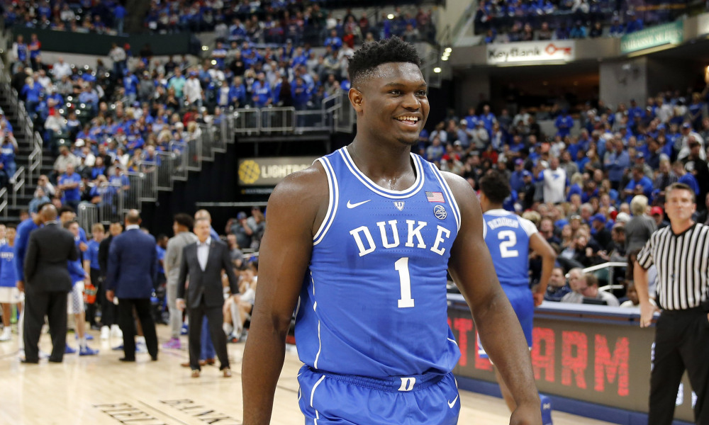 Zion Williamson lors du premier match de la saison universitaire