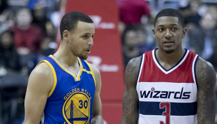 Bradley Beal aux côtés de Steph Curry NBA