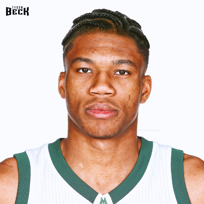 Giannis Antetoukounmpo coupe de cheveux rétro