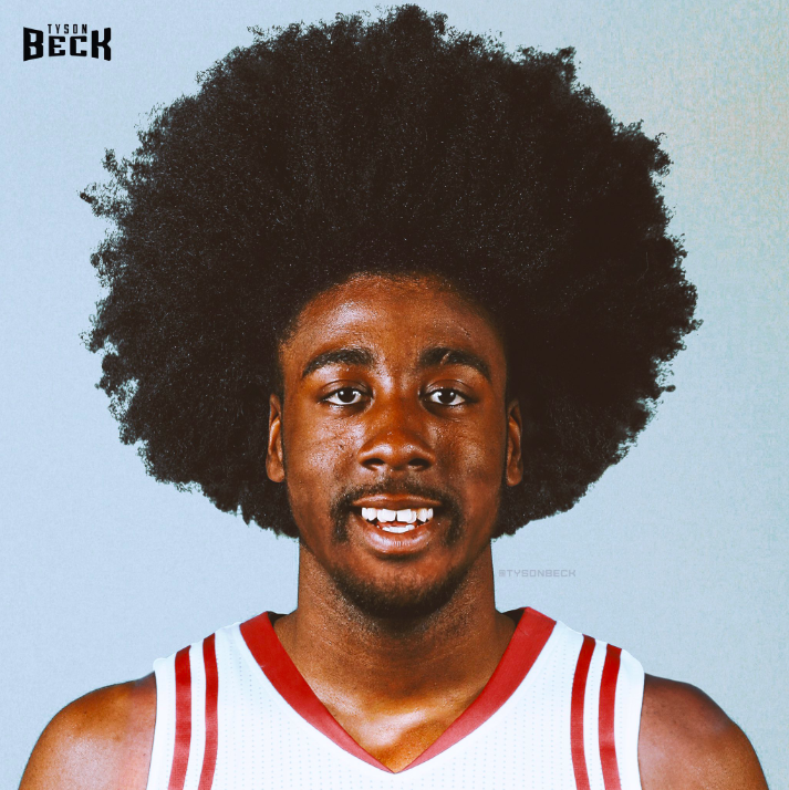 James Harden coupe de cheveux rétros