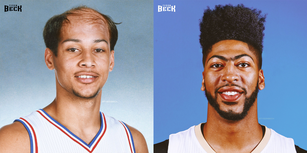 Joueurs NBA coupes de cheveux rétros