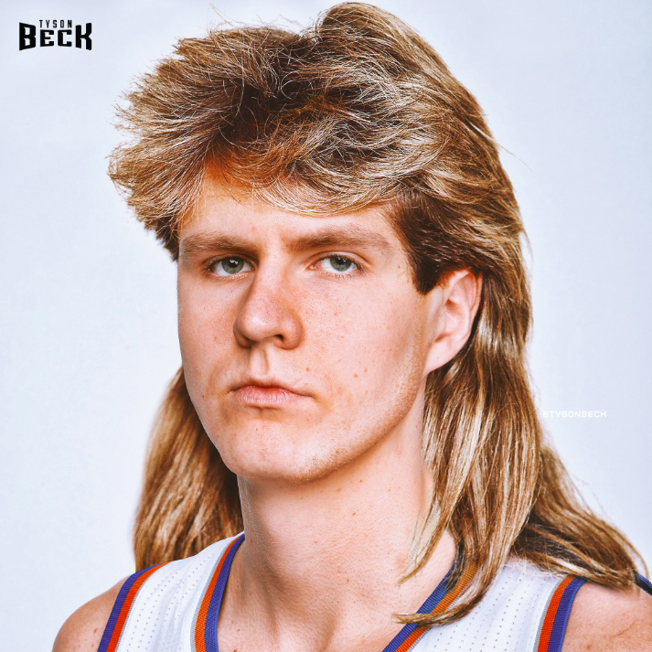 Kristaps Porzingis coupe de cheveux rétros